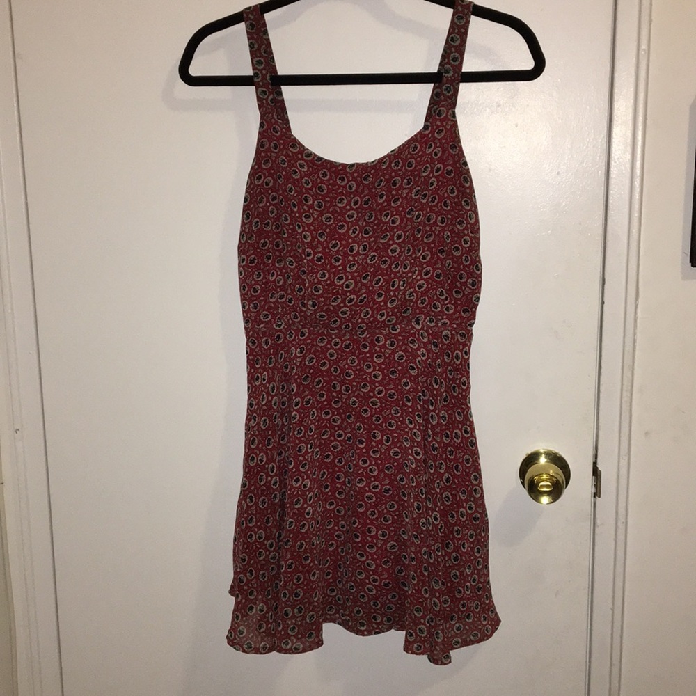 Urban Outfitters Red Printed Mini Dress